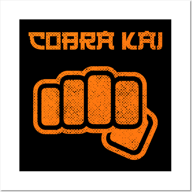 COBRA KAI design ✅ strike first nostalgia 80s tv orange version Wall Art by leepianti